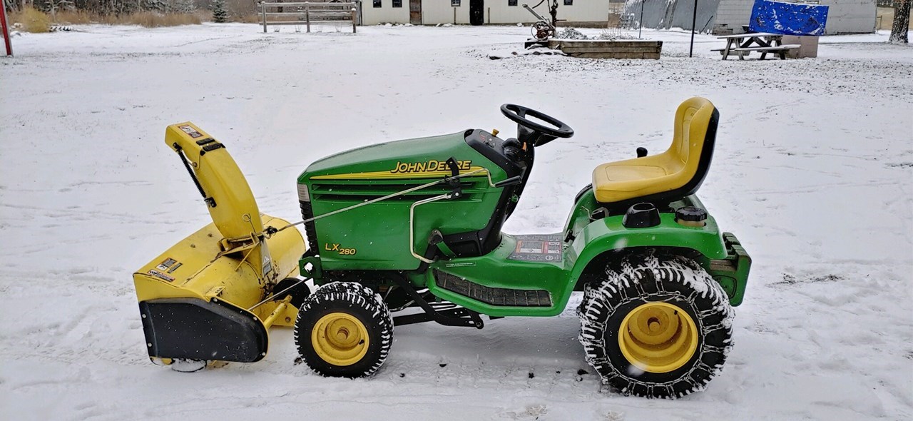 2004 John Deere LX280 48 Deck 42 Blower Riding Mower For Sale In Aitkin