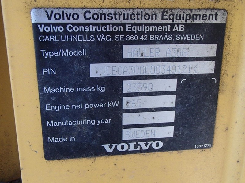 2014 Volvo A30G Image 19
