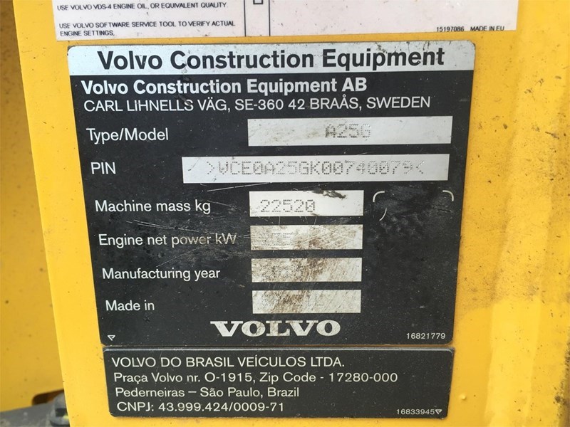 2015 Volvo A25G Image 9
