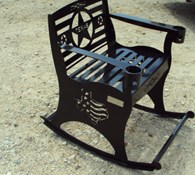 Other Heavy duty metal rocking chair w/ Texas theme Thumbnail 2
