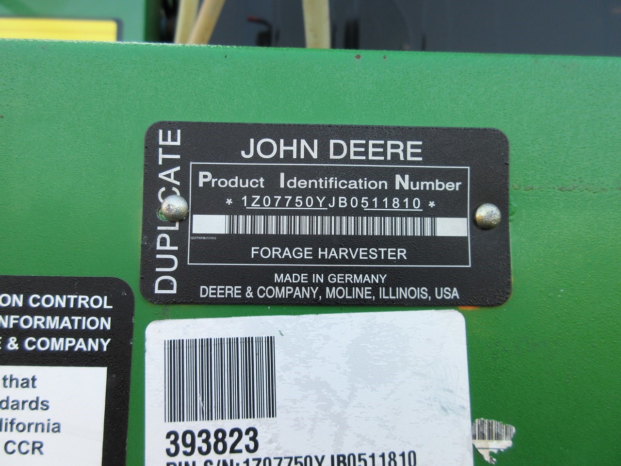 2011 John Deere 7750 Forage Harvester-Self Propelled For Sale