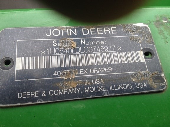 2012 John Deere 640FD Combine Header-Draper/Flex For Sale