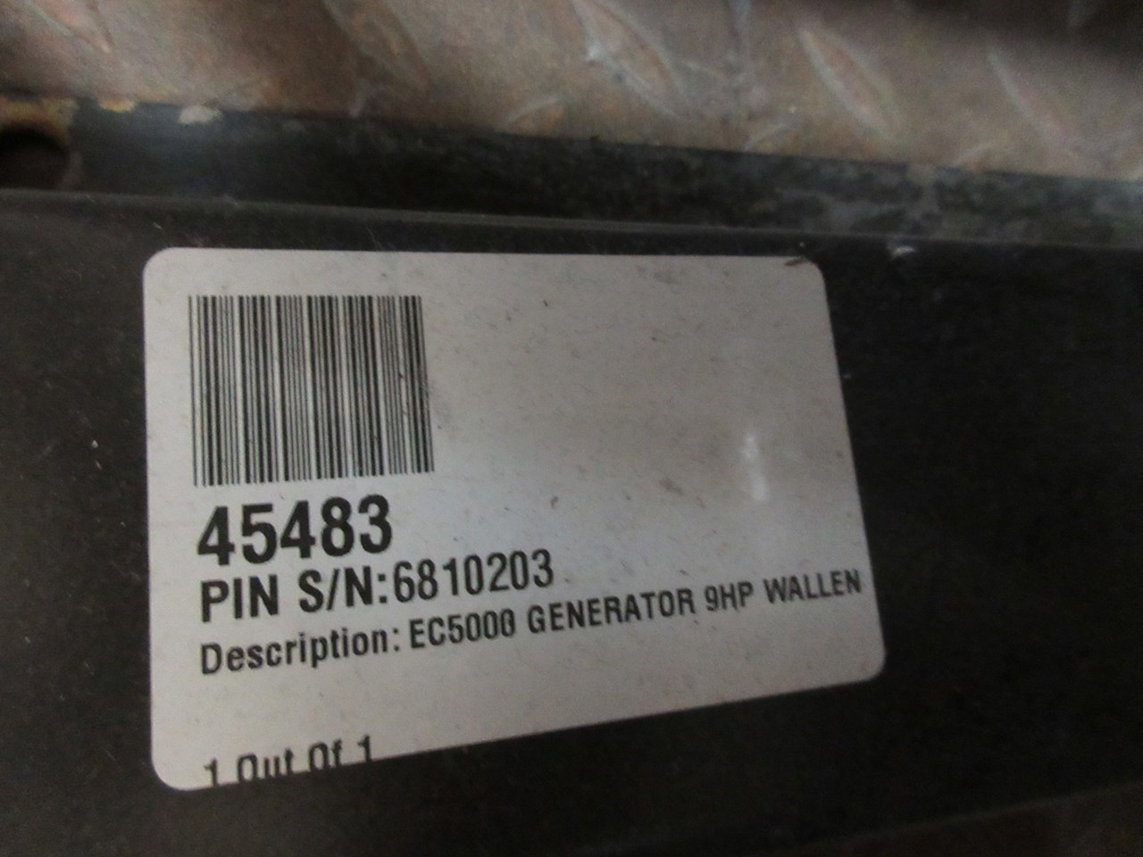 2012 Wallenstein EC5000 Generator For Sale