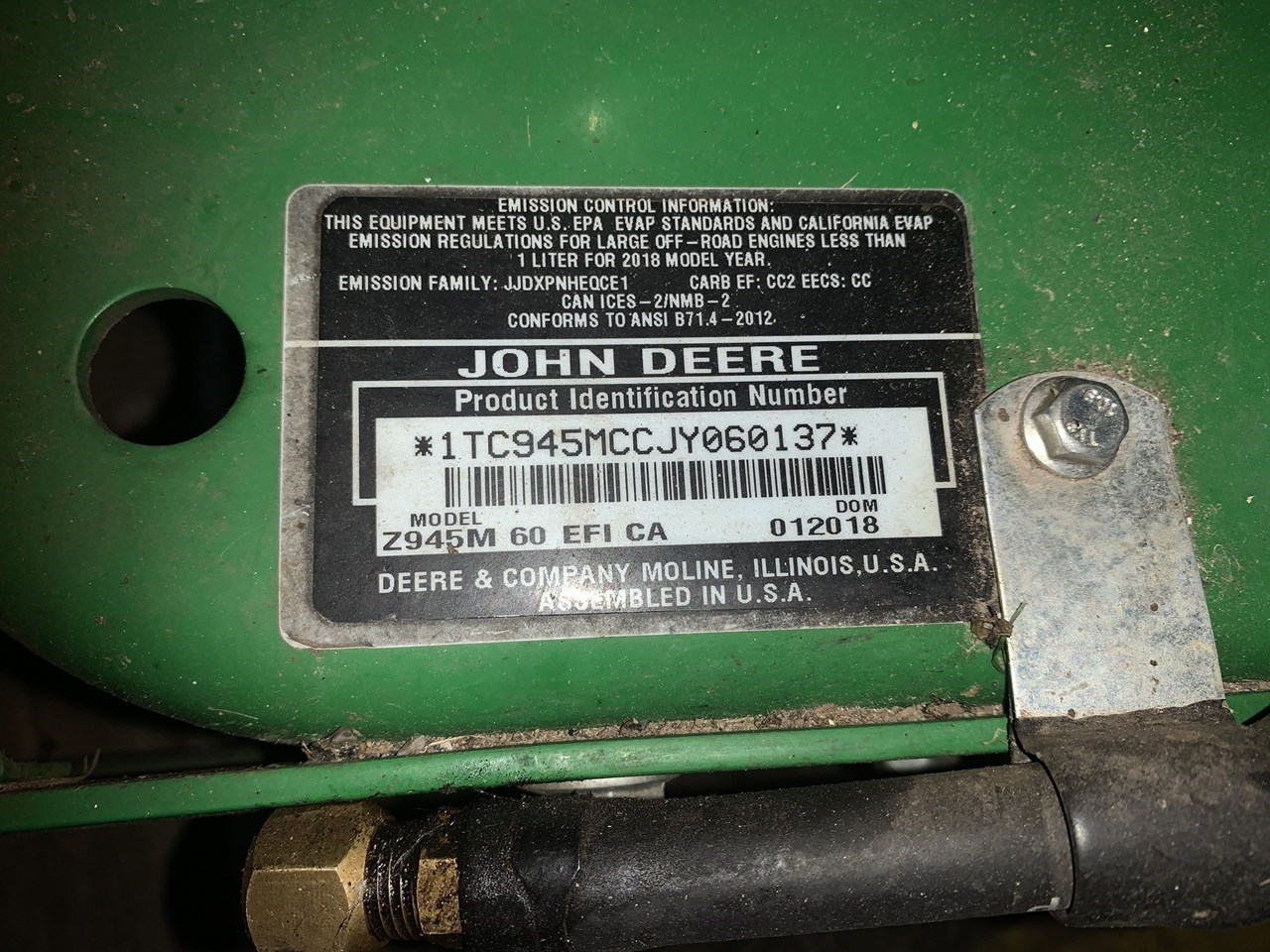 2018 John Deere Z945M EFI Zero Turn Mower For Sale