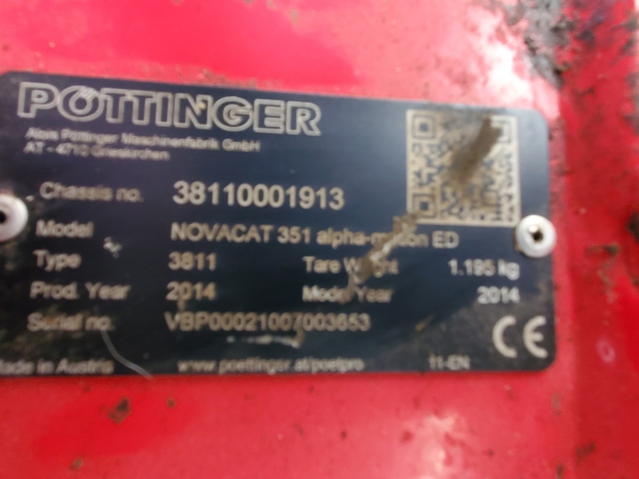 2014 Pottinger NOVACAT 351 ALPHA MOTION ED2014 Mower Conditioner For Sale