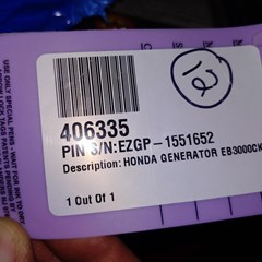 2018 Honda EB3000CK2A #*! Misc. Ag For Sale