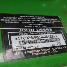 2017 John Deere Z920M Zero Turn Mower For Sale