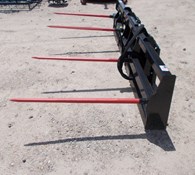 Notch ADJUSTABLE TWO BALE SPEAR For Skid Steer quick con Thumbnail 2