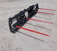 Notch ADJUSTABLE TWO BALE SPEAR For Skid Steer quick con Thumbnail 4