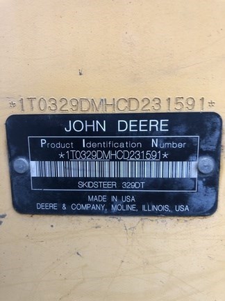2012 John Deere 329D Skid Steer-Track For Sale