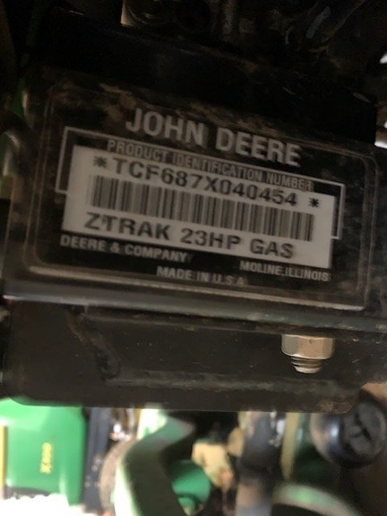 2005 John Deere F687 Zero Turn Mower For Sale