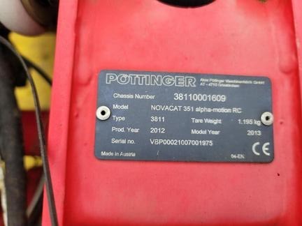 2013 Pottinger NOVACAT 351 ALPHA-MOTION RC Mower Conditioner For Sale