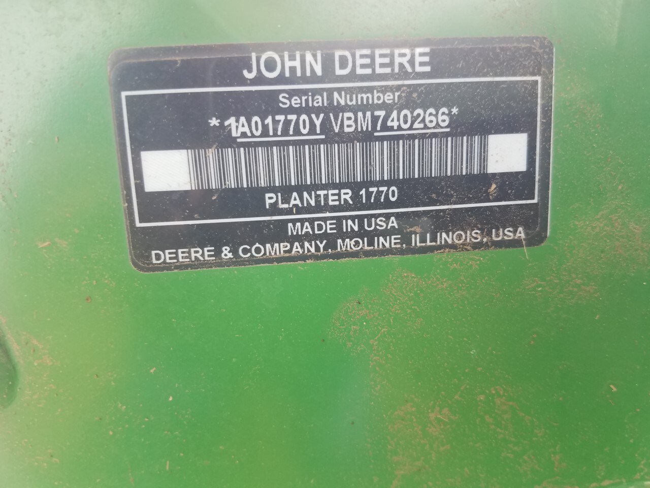 2011 John Deere 1770NT Planter For Sale