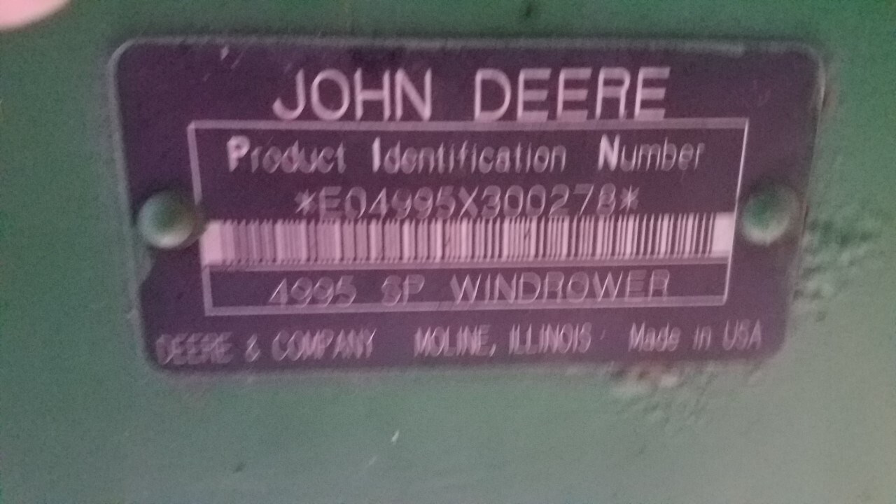 2004 John Deere 4995 Windrower For Sale