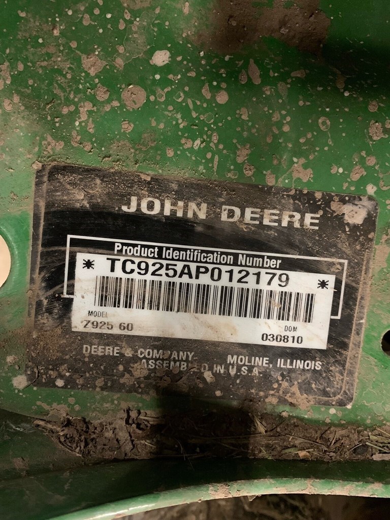 2010 John Deere Z925A Zero Turn Mower For Sale