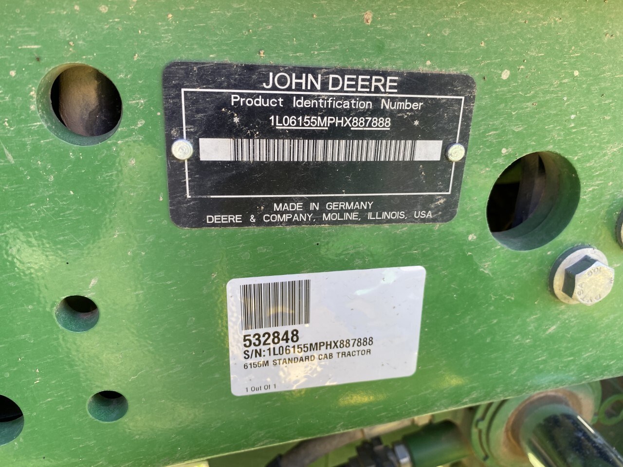 2017 John Deere 6155M Tractor - Row Crop For Sale
