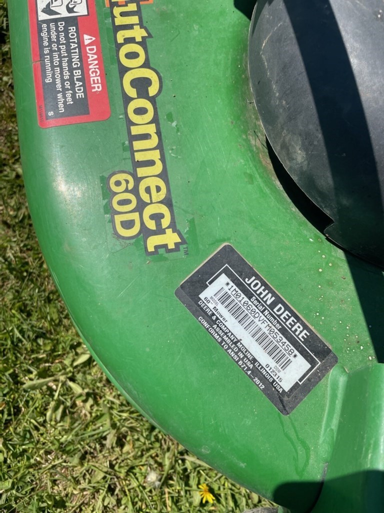 2015 John Deere 60d Mower Deck For Sale in Edinboro Pennsylvania