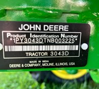 2022 John Deere 3043D Thumbnail 5