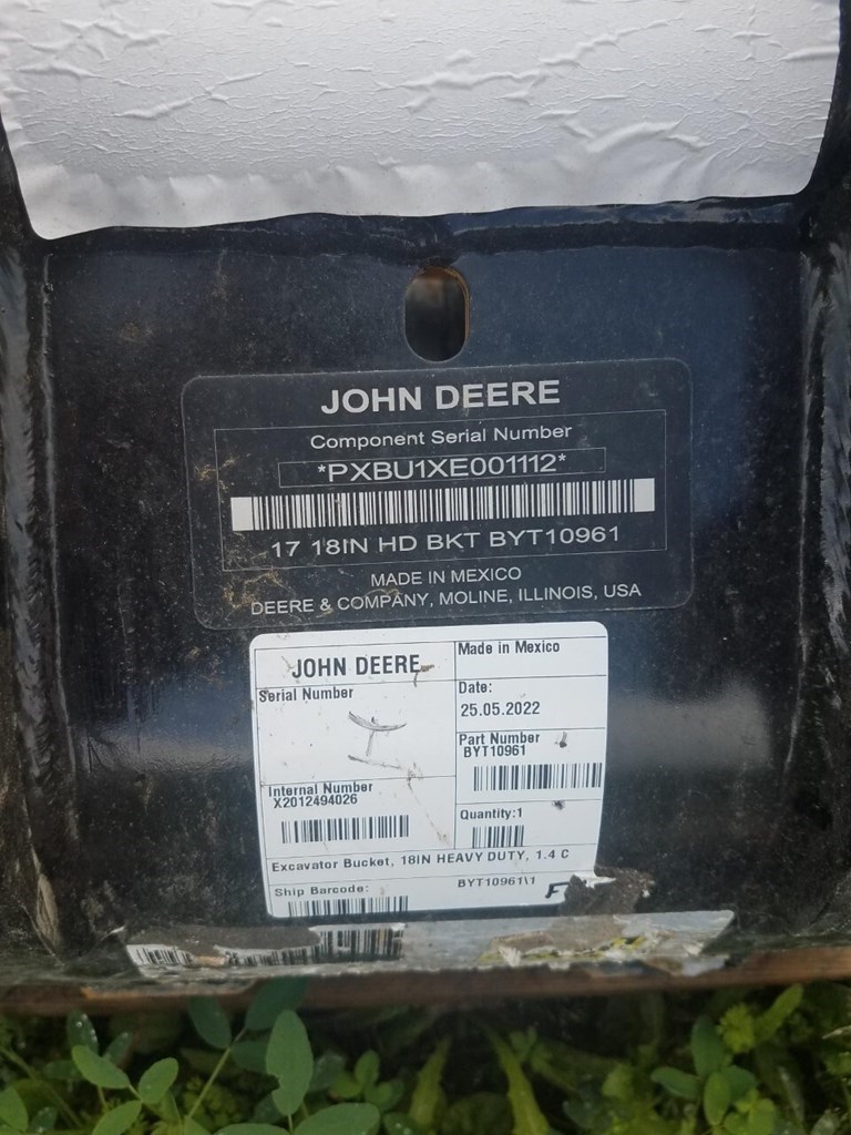 2022 John Deere BYT10961 Bucket For Sale