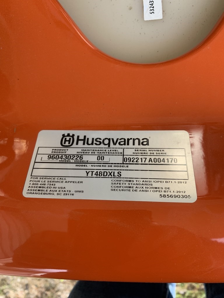 2018 Husqvarna yt48dxls Riding Mower For Sale in Corning Arkansas