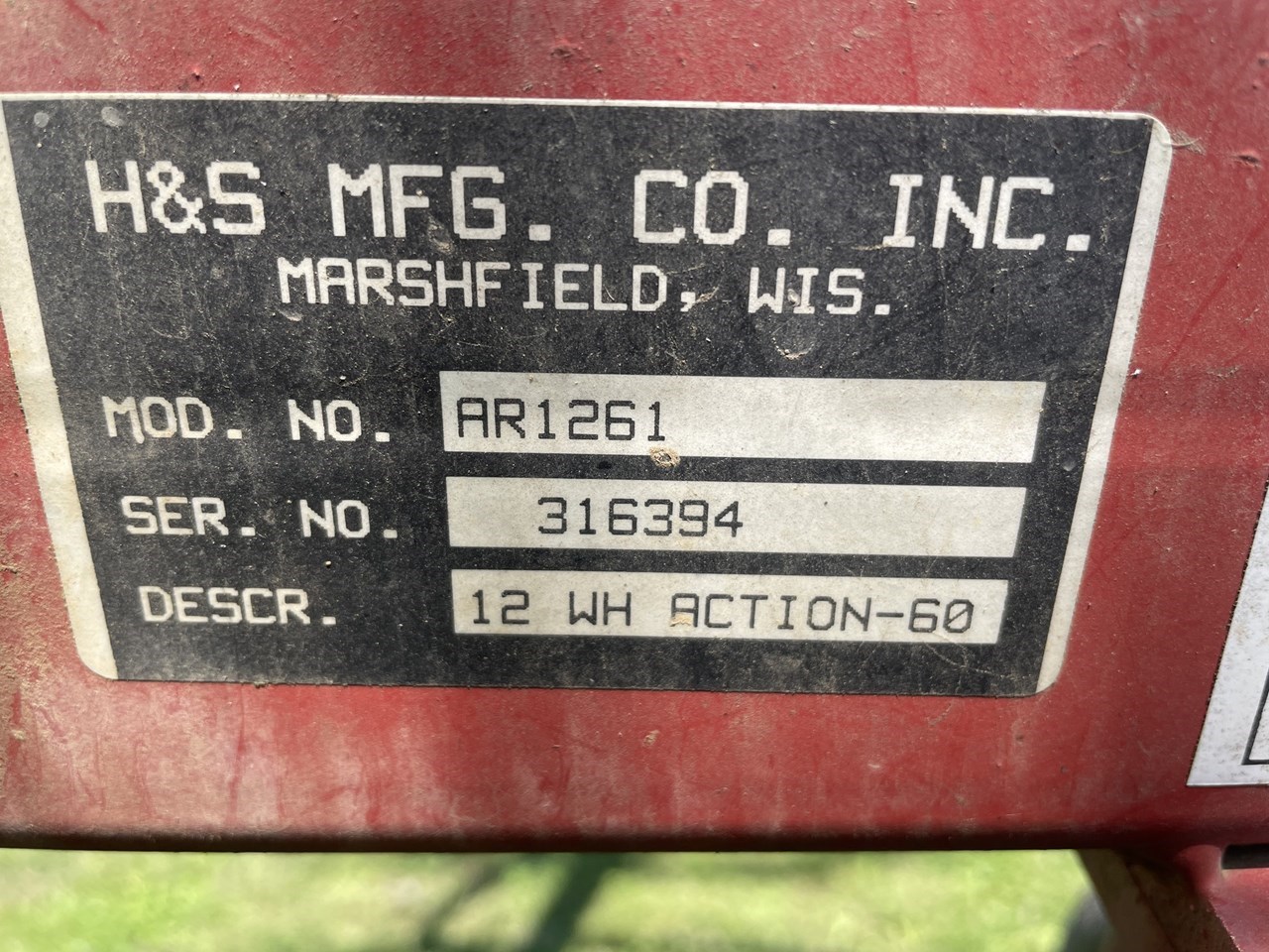 H & S AR1261 Hay Rake For Sale