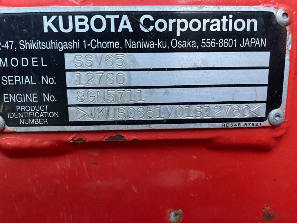 2016 Kubota SSV65 Skid Steer For Sale