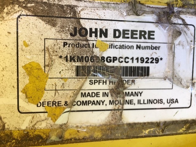 2012 John Deere 698 Forage Head-Rotary For Sale