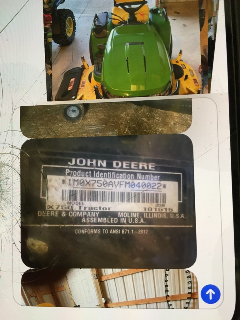 2015 John Deere X750 Lawn Mower For Sale