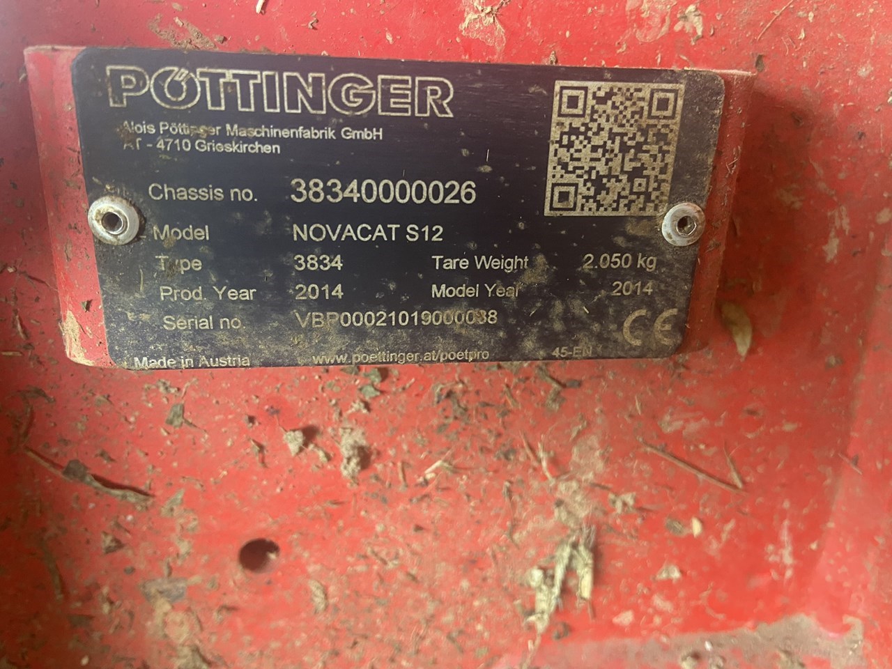 2014 Pottinger NOVACAT S12 Disc Mower For Sale