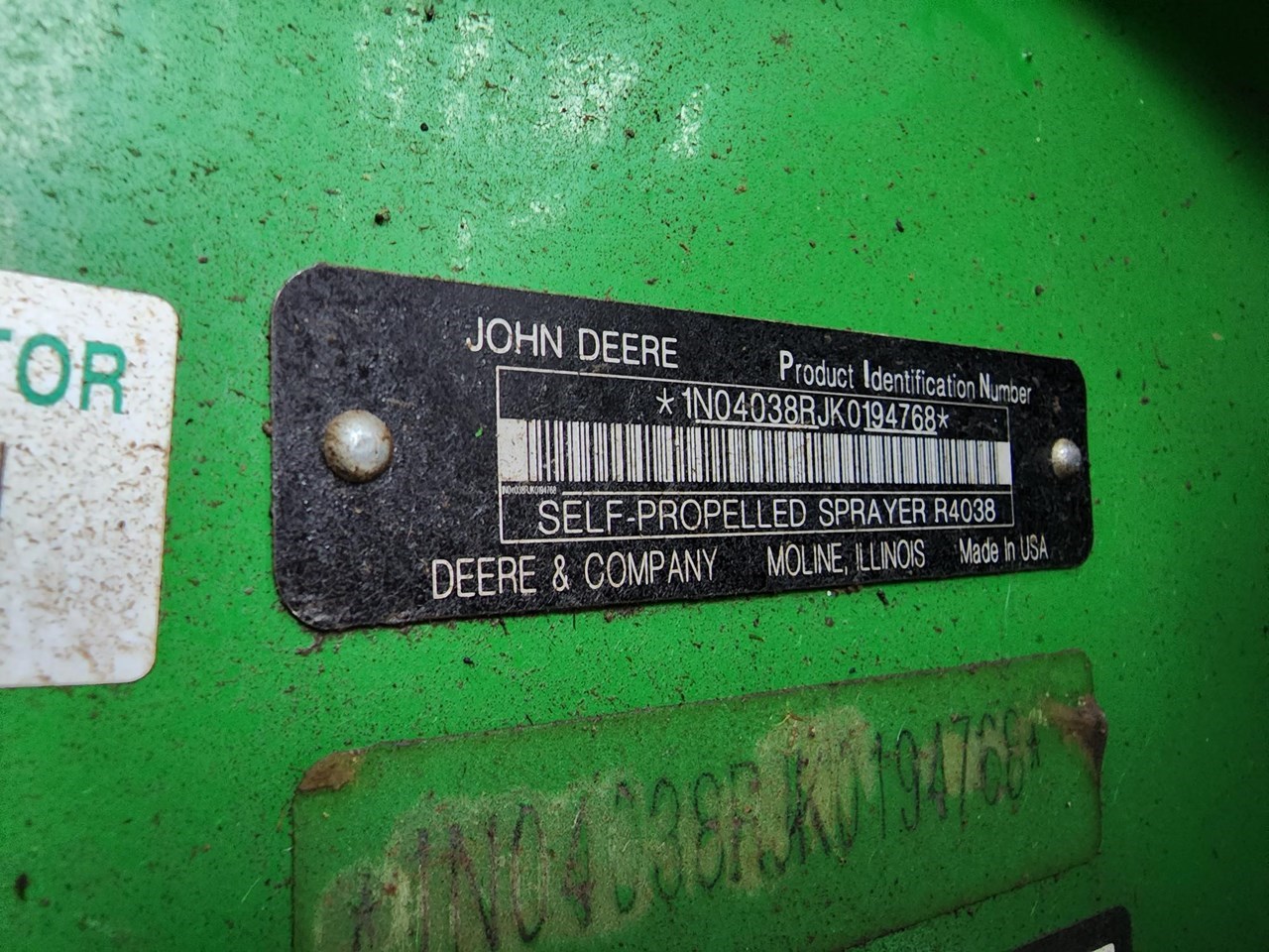 2019 John Deere R4038 Sprayer-Self Propelled For Sale