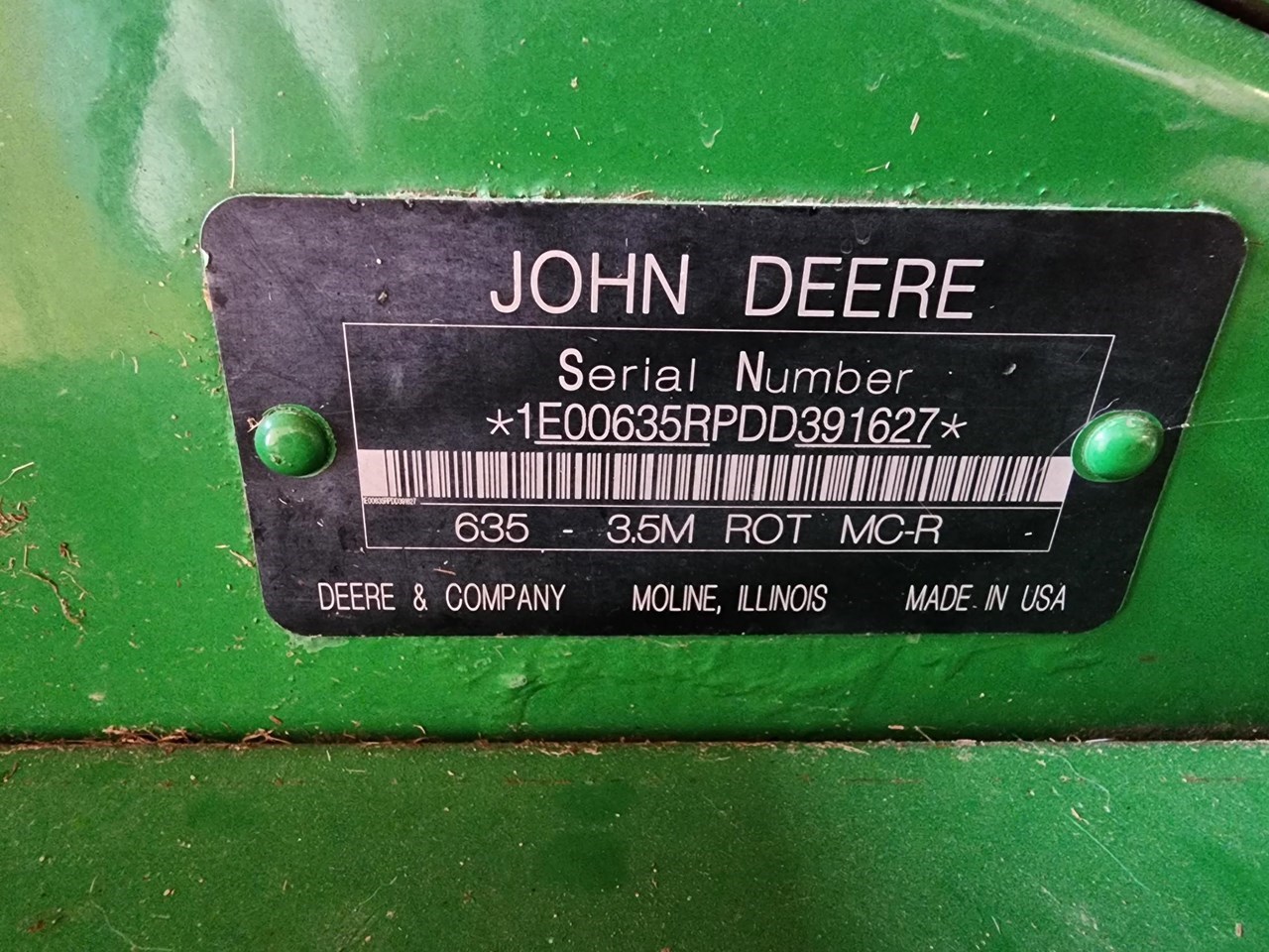 2013 John Deere 635 Mower Conditioner For Sale
