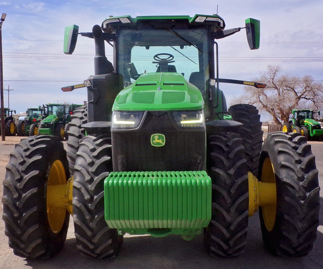 2021 John Deere 8R 370 Row Crop Tractor برسم البيعBrownfield Texas