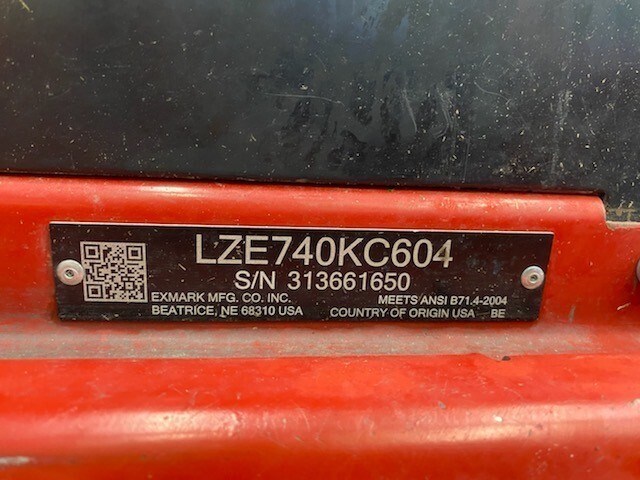2016 Exmark LZE740EKC Zero Turn Mower For Sale