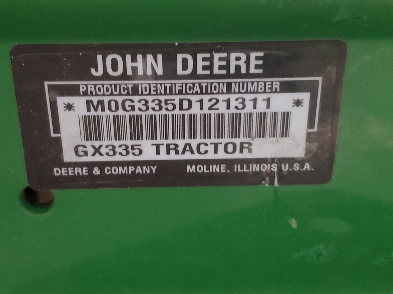 2004 John Deere GX335 Riding Mower For Sale in Dutzow Missouri