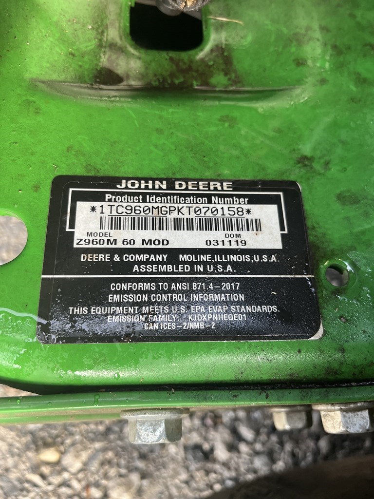 2019 John Deere Z960M Zero Turn Mower For Sale