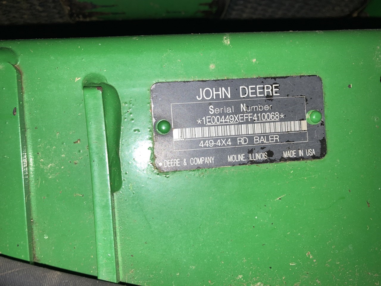 2015 John Deere 449 Baler-Round For Sale