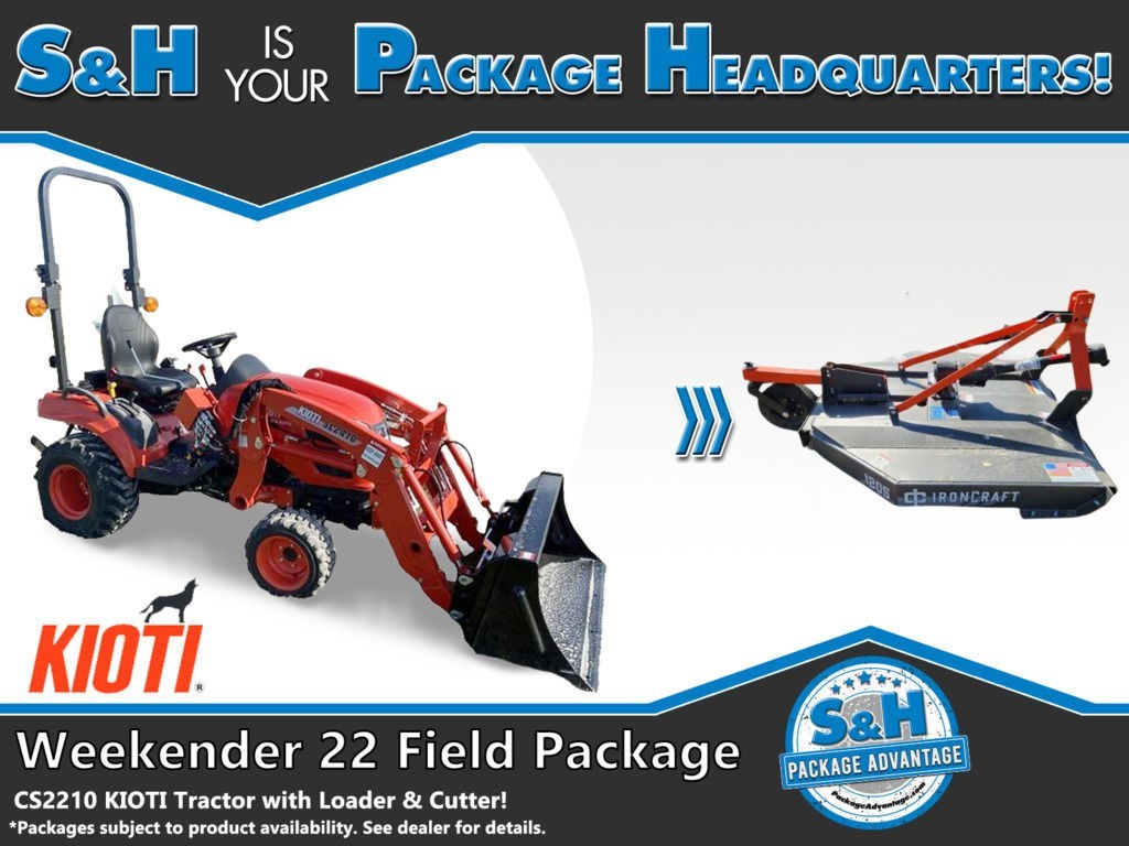 Kioti S&H Weekender 22 Field Package CS2210 22 HP Compact Utility