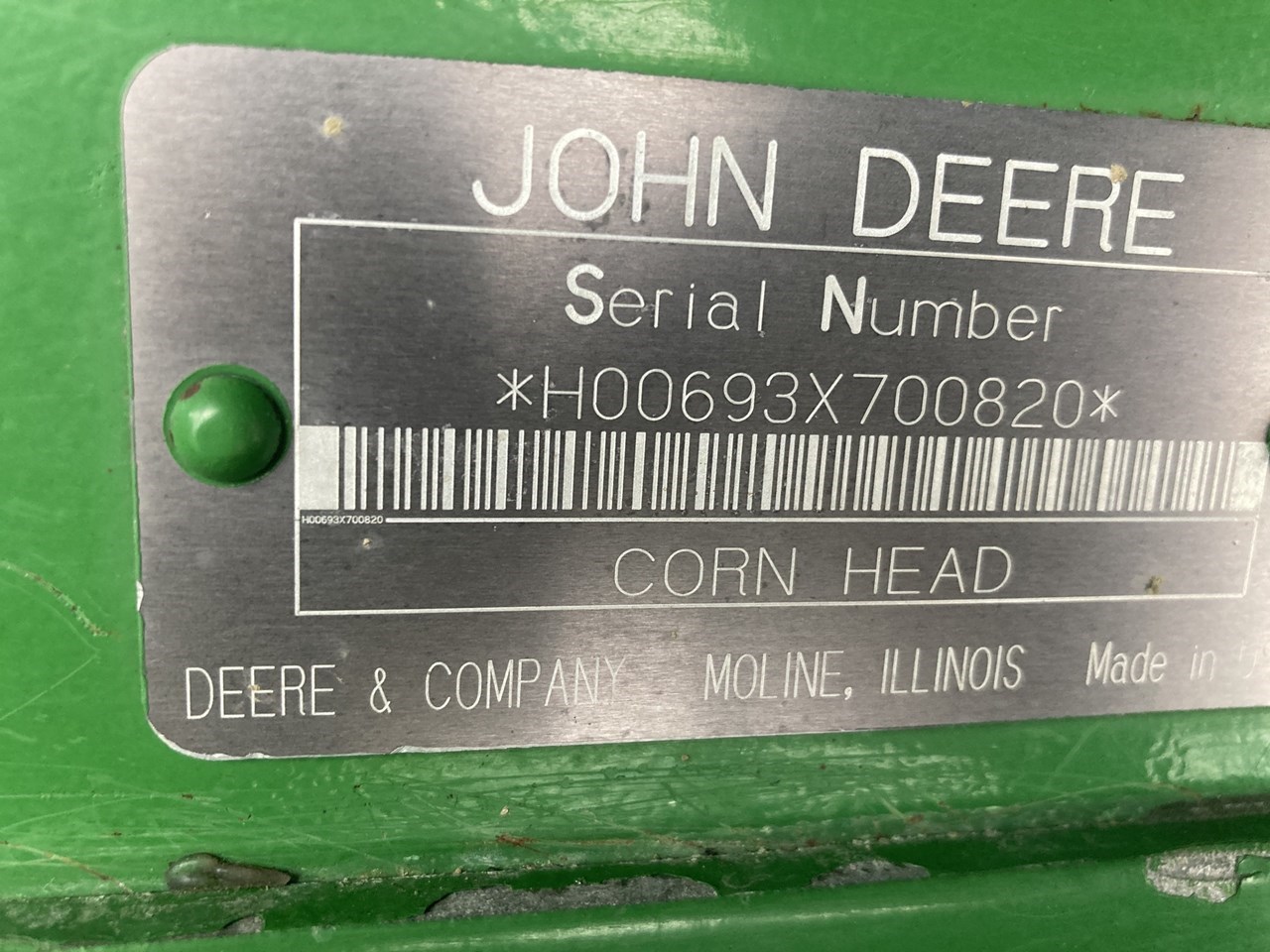2003 John Deere 693 Combine Header-Corn For Sale