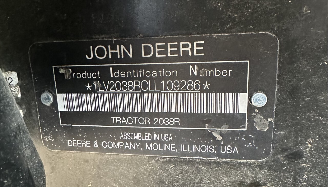 2021 John Deere 2038R Compact Utility Tractor For Sale in Raynham Massachusetts