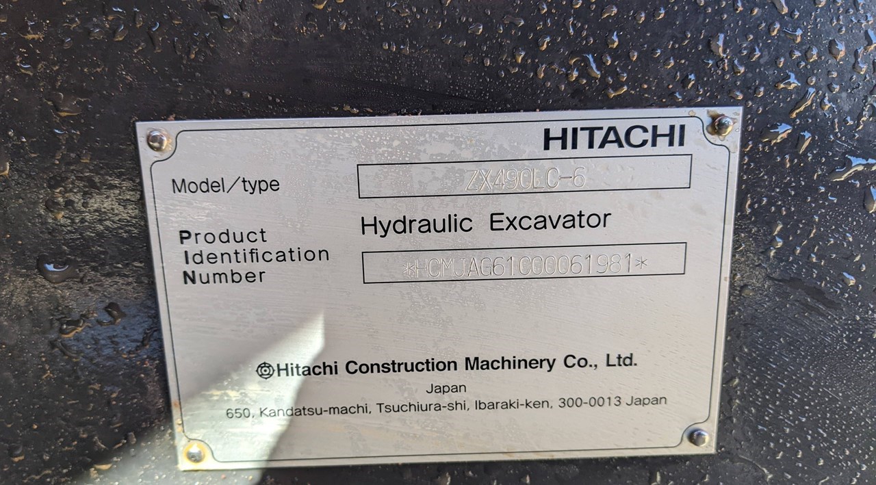 Photos of 2023 Hitachi ZX490LC-6 Excavator For Sale Stock 