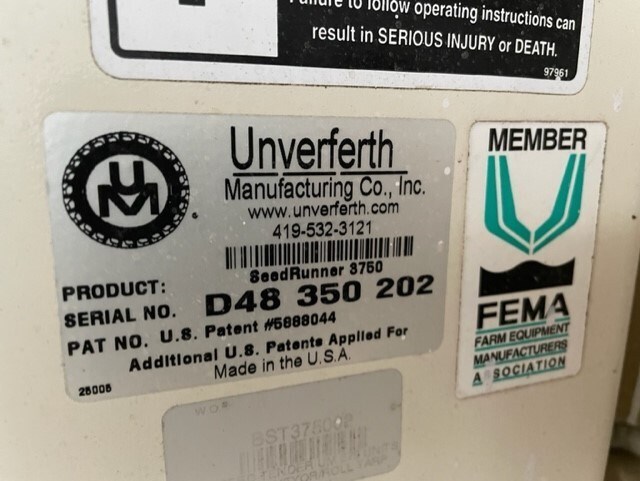 2008 Unverferth 3750 Seed Tender For Sale