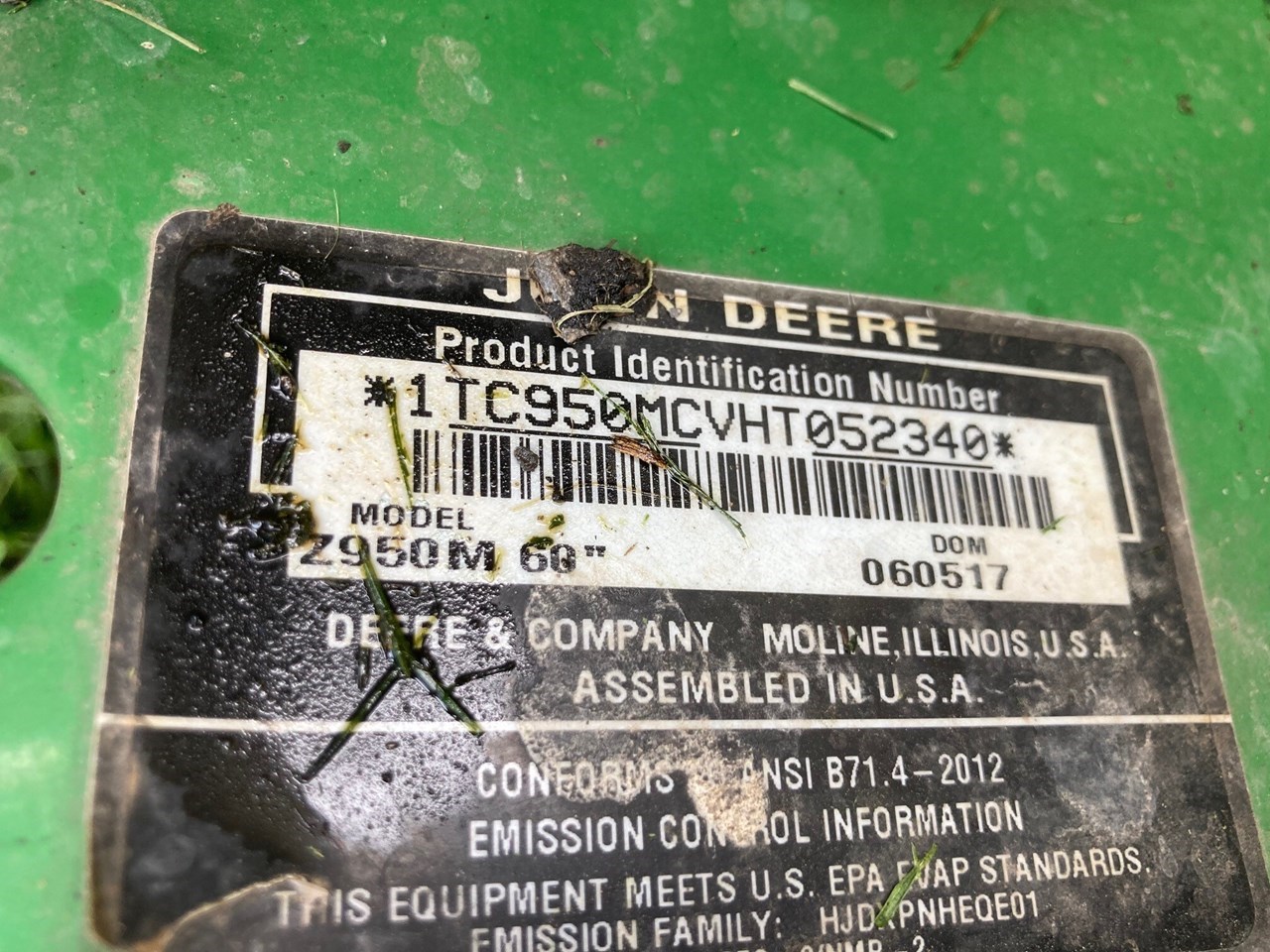 2017 John Deere Z950M Zero Turn Mower For Sale