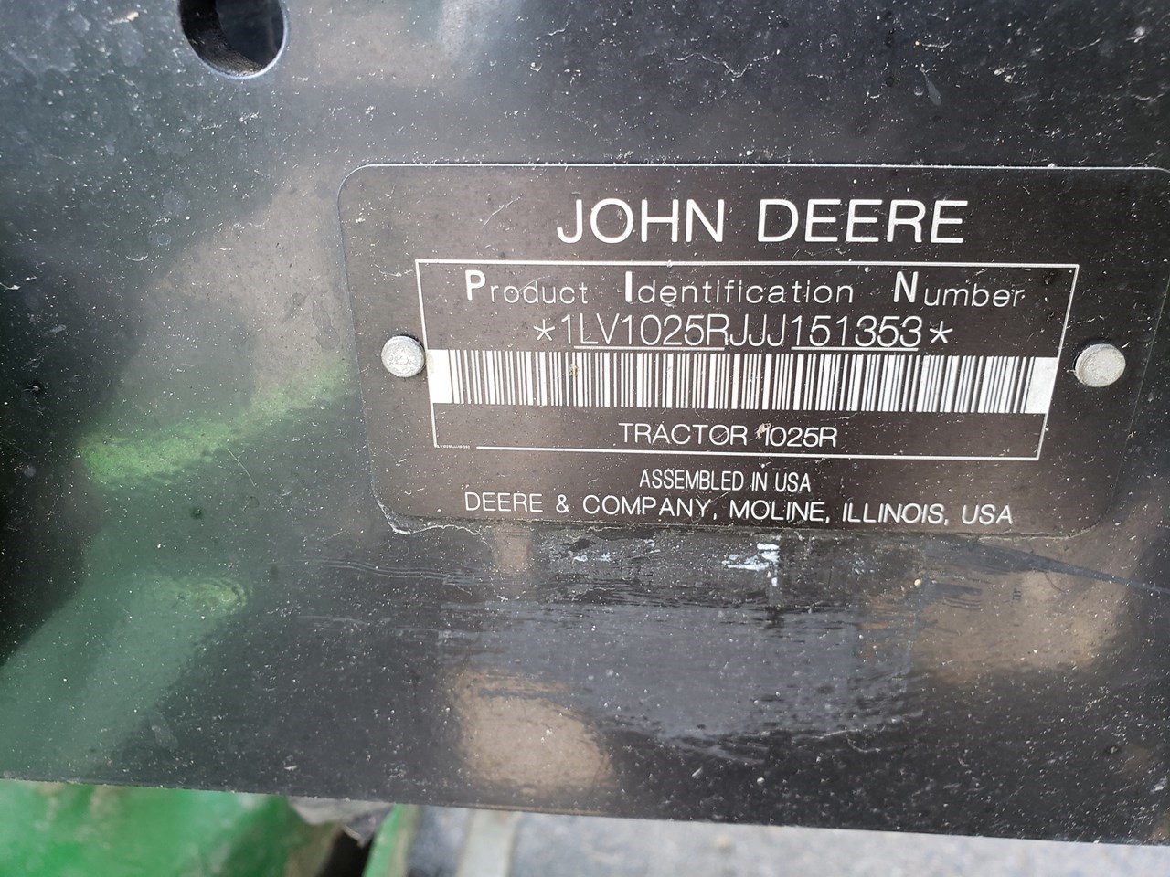 2018 John Deere 1025R Compact Utility Tractor For Sale in Mifflintown