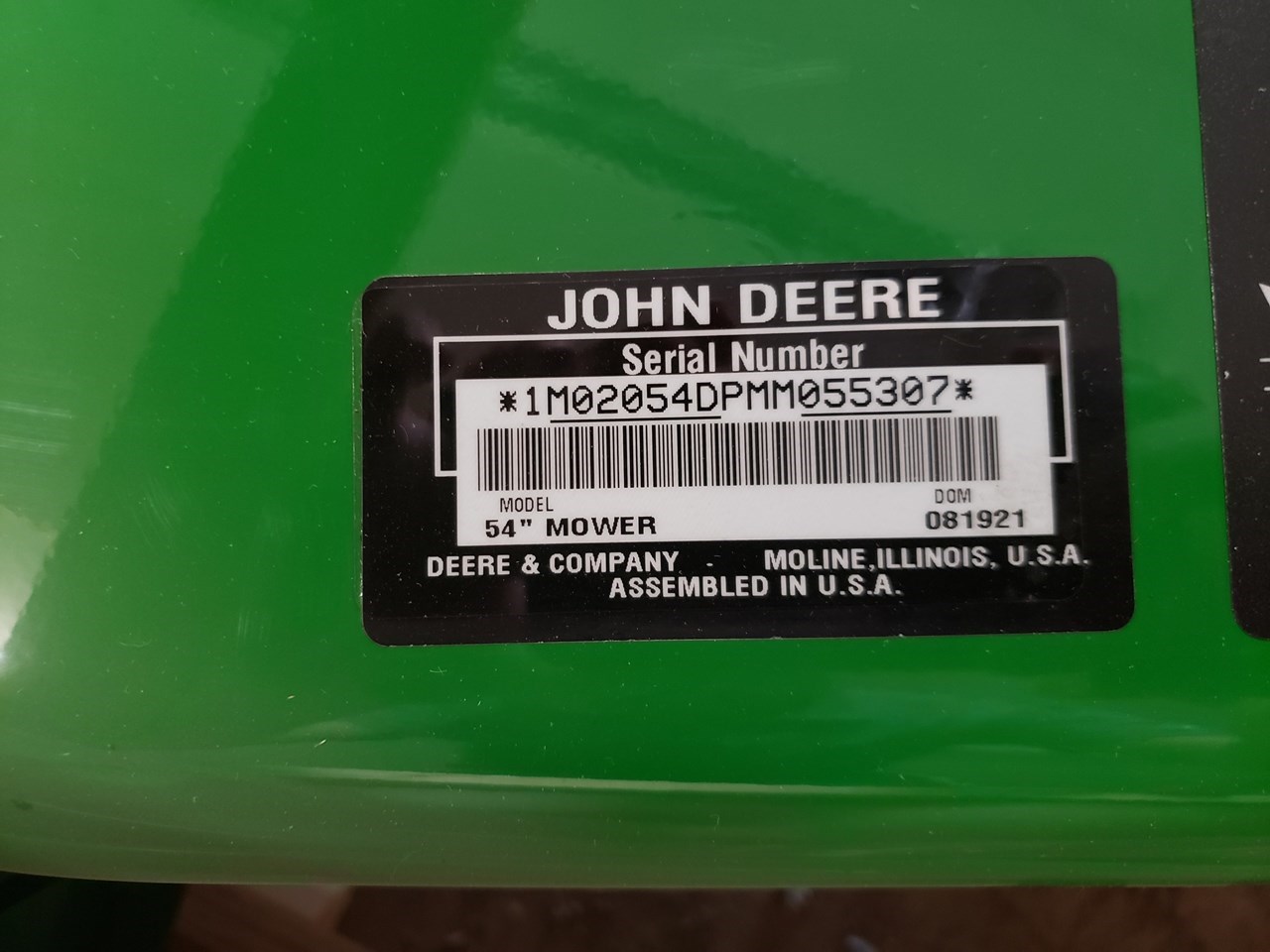 2021 John Deere 54D Mower Deck For Sale Stock 547296 » LandPro
