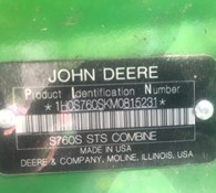 2021 John Deere S760 Thumbnail 2