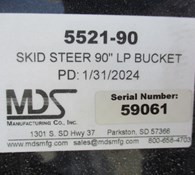 2024 MDS 5521-90 MDS 90" REPLACEMENT BUCKET-UNIVERSAL SKID Thumbnail 4