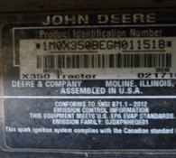 2016 John Deere X350 Thumbnail 14