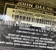 2011 John Deere X500 Thumbnail 10