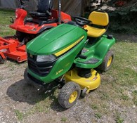 2017 John Deere X350 with mower and snowblower Thumbnail 2