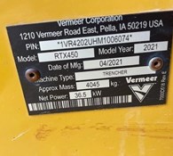 2021 Vermeer RTX450 Thumbnail 6